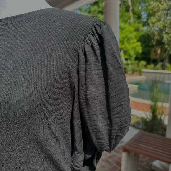 GOLDIE Women’s Black Mutton Sleeve Tee Size L - Picture 3 of 12